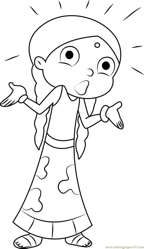 Make your own coloring book. Chutki Coloring Page for Kids - Free Chota Bheem Printable ...