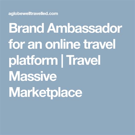 130 online brand ambassador jobs available on indeed.com. 10 places to find awesome travel jobs | Travel jobs ...