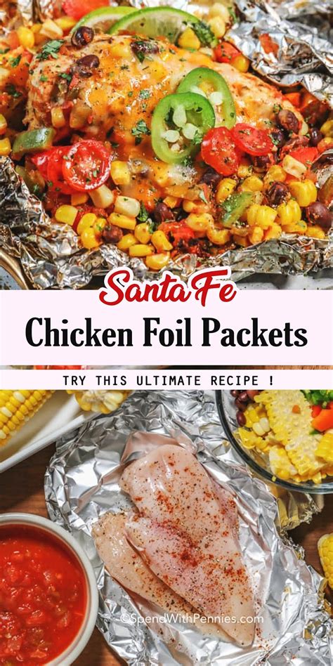Put more plants on your plate! Santa Fe Chicken Foil Packets - 3 SECONDS