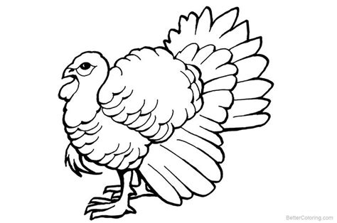 On november 14, 2019 by coloring.rocks! Turkey Coloring Pages Line Art - Free Printable Coloring Pages