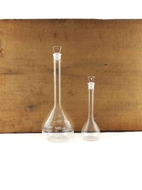 See more ideas about built in entertainment center, curio, home. 2 Vintage Glass Chemistry Flasks / Laboratory Beakers ...