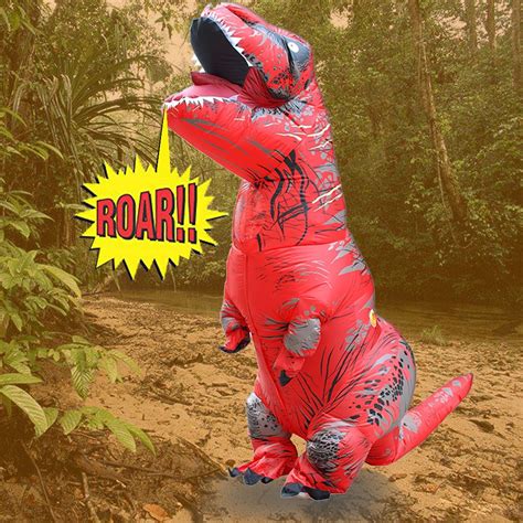 Al ver que el adulto responde a las señales de. Inflable T-Rex dinosaurio traje de fiesta juguetes al aire ...