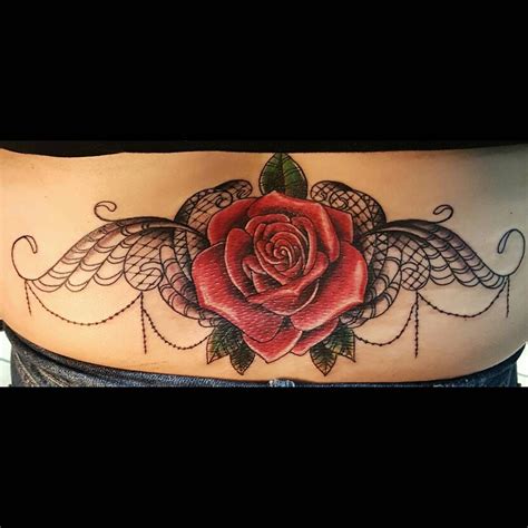 To be precise, these tattoos are inked on a spot that is just above the buttocks. 3d Rose and Lace Tramp Stamp Tattoo | Tramp stamp tattoos ...