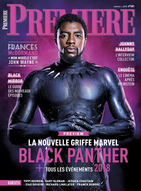 Chadwick boseman has died from colon cancer. Black Panther : T'Challa en couverture de Première ! | Les ...