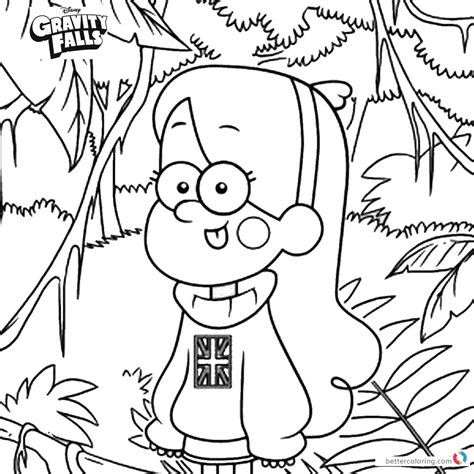 You could download these coloring worksheets free of charge and employ it in coloring activities with your kids. Gravity falls coloring pages Mabel in Woods - Free ...