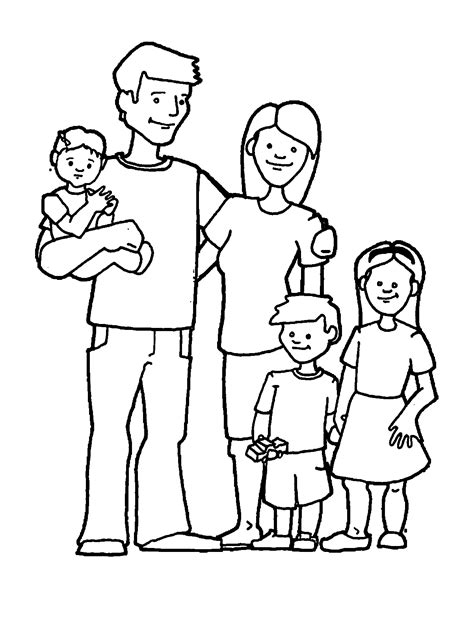 Just choose a photo, upload it and mimi panda turns one into a beautiful coloring page for you. Coloring Page Of A Family - Coloring Home
