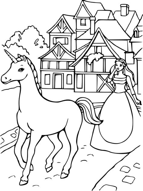 Vous y trouverez des licornes kawaii en tout genre ! Coloriage Barbie et une licorne à imprimer sur COLORIAGES ...