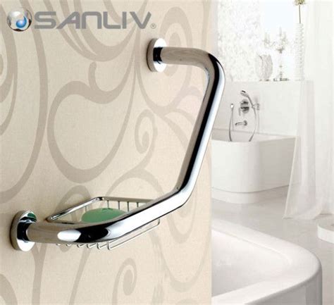 Bathroom designed for safety, ease of use while sitting, and beauty with curbless shower and grab bars. Decorative Bathroom Safety Grab Bar Designs Photo ...