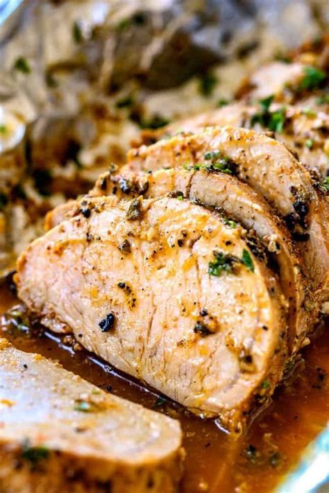 This cut of meat is good value, as well as being tender and moist. Pork Loin In Foil Recipes : The Best Baked Garlic Pork ...