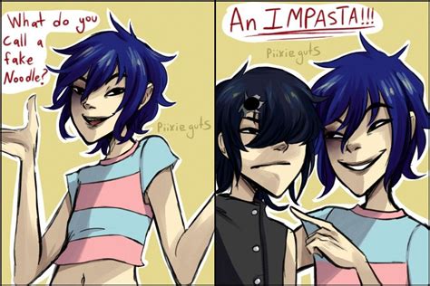 What do you call noodles who can't remember anything? What do you call a fake Noodle? | Gorillaz, Gorillaz art ...