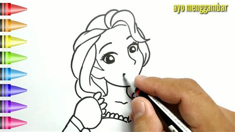 Anda tidak perlu pensil lembut untuk menggambar hidung; MUDAHNYA ,ayo belajar cara menggambar PUTRI CANTIK dan ...