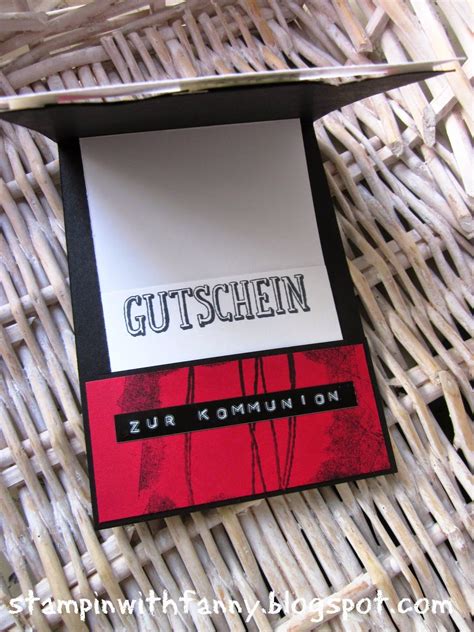 Gutscheine • vorlagen • geschenkideen. stampin with fanny: Gutschein zum Kartfahren mit dem Envelope Punch Board