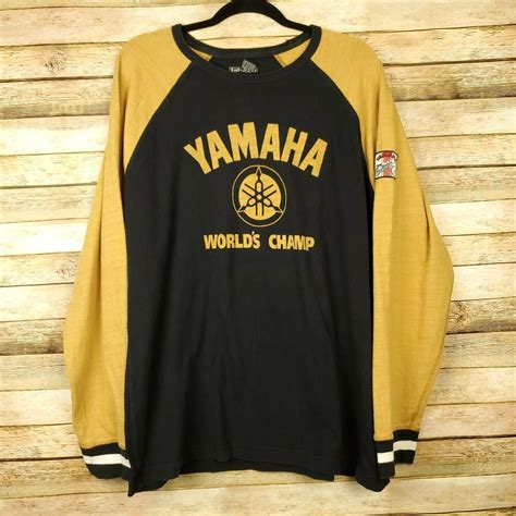 Motocross history bikes riders companies information. Lucky Brand Mens Yamaha Shirt Size XL World's Champ Long ...