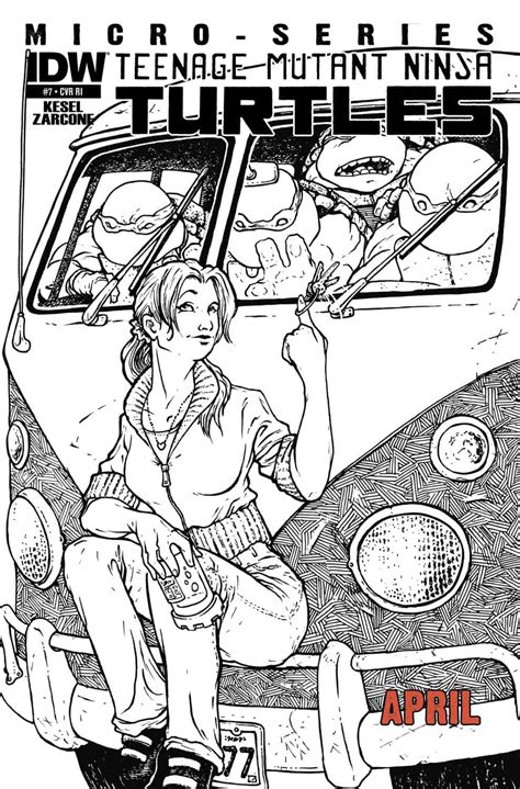 Leonardo (leo), raphael (raph), donatello (don or donny), michelangelo (mike or mikey), splinter, shredder, april o'neil, casey jones coloring pages teenage mutant ninja turtles: TMNT Micro-Series #7 April O'Neil (IDW) - TMNT - Teenage ...