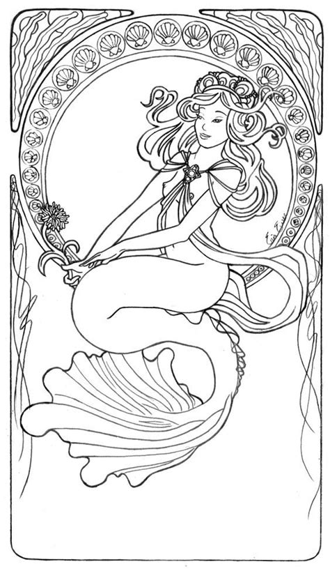 Detailed coloring pages coloring pages to print coloring book pages printable coloring pages coloring pages for kids coloring sheets kids mermaids: Adult Coloring Pages Mermaid - Coloring Home