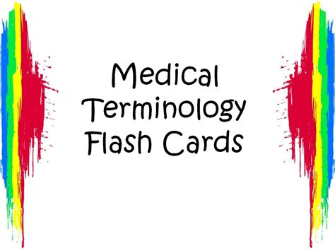 Then, have a set of cards for the descriptions of those medical terms with the answer (in question format) on the back. Free Medical Terminology Flash Cards: Color Prefixes and ...