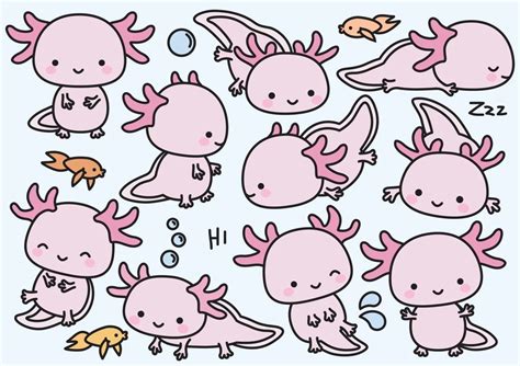 I loved drawing the alphabetimals, and now i'd like to share some of the drawing tips and tricks i used to make them come to life. axolotl | Kawaii clipart, Cute doodles, Axolotl cute