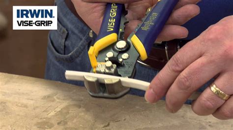 If stripping very thin wire, use fingernail clippers following the same procedure. Using the Irwin Self Adjusting Wire Stripper - YouTube