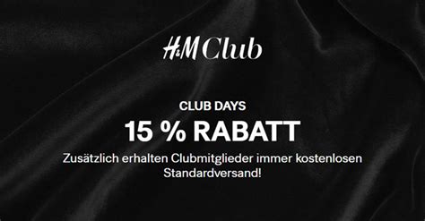 Som medlem kan du opnå fri fragt hos h&m. H&M Club Days: 15% Rabatt + gratis Versand (kostenlose ...