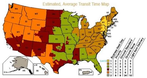 The cost of shipping your package varies depending on how far the package has to travel. Priority mail express delivery map