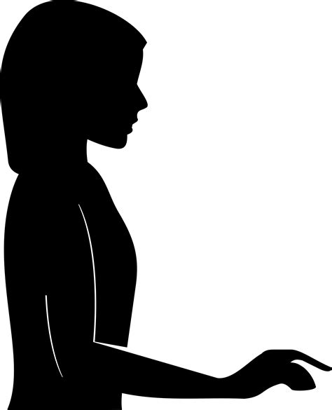 Scegli tra immagini premium su woman profile silhouette della migliore qualità. Clipart - Female silhouette with extended arm