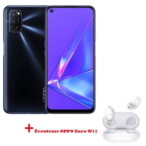 Mediatek mt6765v/cb helio p35 (12nm) caméra principale:12mp+2mp+2mp /selfie:8mp. Smartphone OPPO A92 Noir + Écouteurs OPPO Enco W11 Prix ...