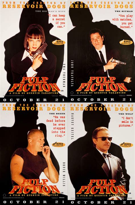 Pulp fiction (1994) complete foot massage scene. Pulp Fiction 1994 British Crown Poster Set of 4 ...