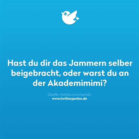 Ich wünsche mir nichts mehr, als mit dir durchs leben zu gehen und dass wir. Hast du dir das Jammern selber beigebracht, oder warst du an der Akademimimi? | Twitterperlen