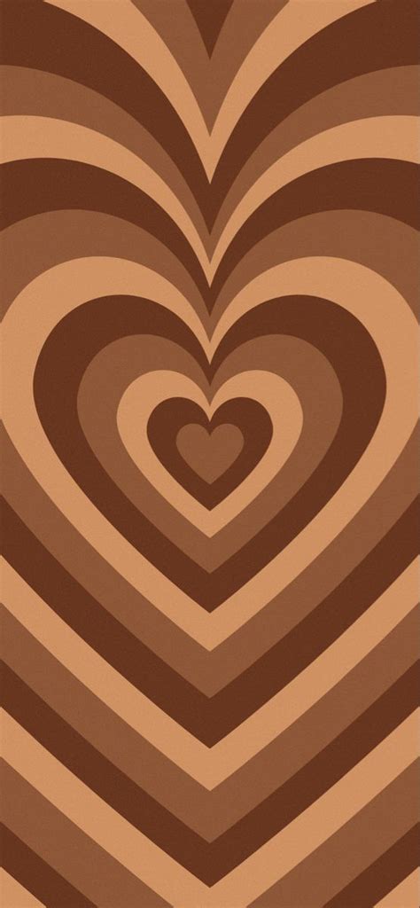 Decorate your iphone, ipad, computer or apple watch for valentine's day with this free heart shaped pizza wallpaper. Brown Heart Wallpaper in 2021 | Heart wallpaper, Phone ...