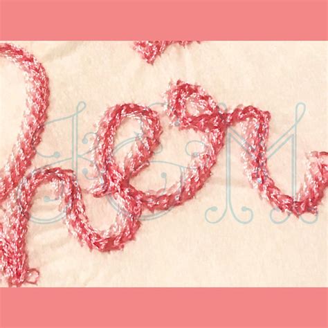 But, chain stitches create a nice thick, textured line. Two Fonts in One! The Heather Font Single and Double Chain ...