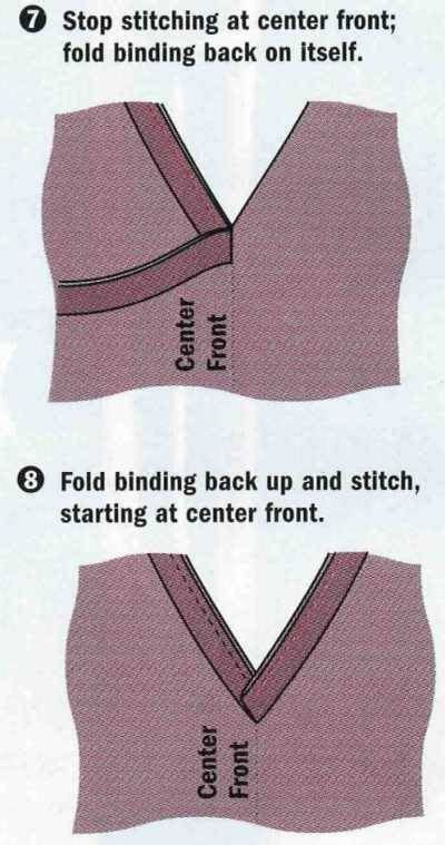 Let the bias binding fold back on itself to cover your stitching and then fold it around completely to the inside of the neck. How To Sew A V Neck Binding - How To Sew A V Neck With Bias Tape Treasurie : Whether you are ...