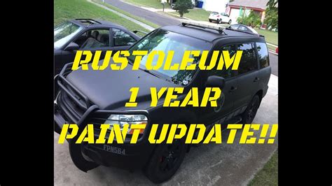 I used rustoleum bedliner on my psc bumper. Rustoleum bed liner paint job 1 year update! - YouTube