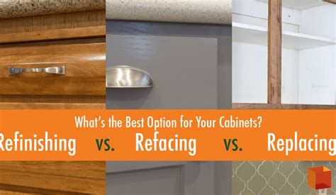 On average, homeowners save between 30% and 70%. Refinishing vs. Refacing vs. Replacing - Best Option for Your Cabinets