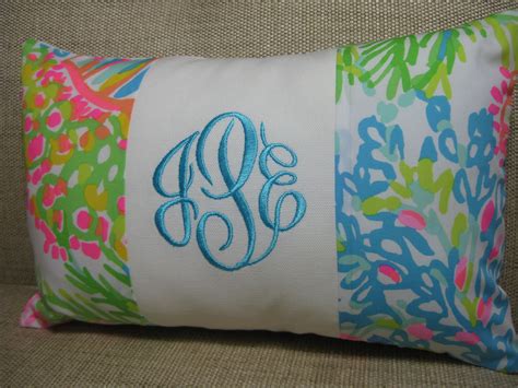 This navy linen baby pillow sham includes monogramming and makes a great baby gift. Lilly Pulitzer Monogrammed Accent Pillow with INSERT ...