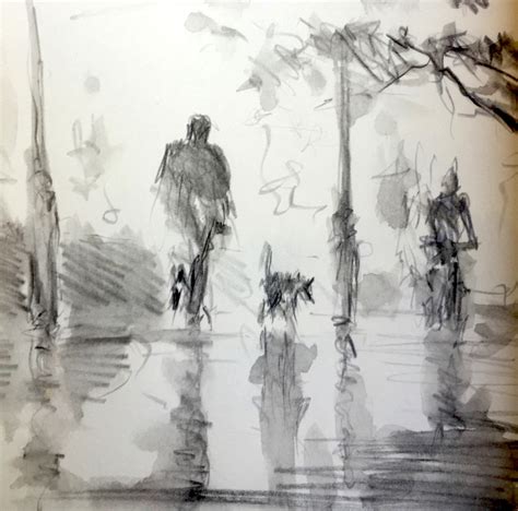 The confluence of amateur activity. Sketching with water soluble pencil - Henry Jones • Artist ...