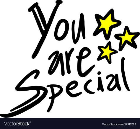 You are special message Royalty Free Vector Image