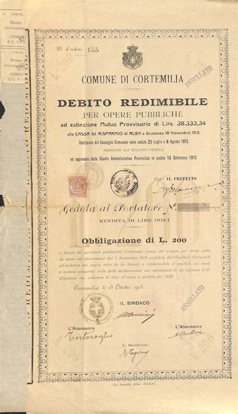 Via cavour opera abi05584 cab33480. Comune di Cortemilia - Debito Redimibile per Opere Pubbl ...