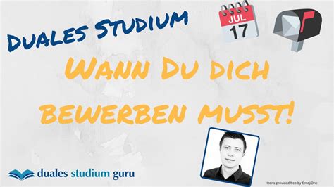 Zum start von deinem bachelor studium oder master studium stellst du dir in der regel zunächst deinen studienplan aus verschiedenen modulen und kursen zusammen. Duales Studium Bewerbung: Wann ist der richtige Zeitpunkt ...