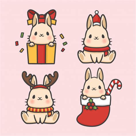Apprendre à dessiner un lapin en quelques étapes simples. Lapin Mignon Mis Costume Vecteur De Dessin Animé Dessiné à La Main De Noël | Vecteur Premium
