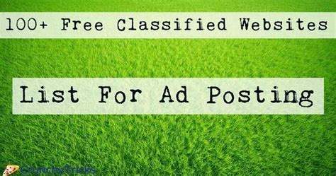 Undeniably this is one of the most frequently asked questions among advertisers, bloggers and online marketers who want to post free classifieds ads for their blogs, websites, products, services, jobs, and houses, just to name a few. 100+ Free Classified Websites List For Ad Posting
