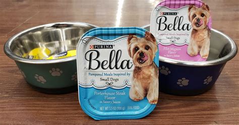 Their bella range is designed especially for smaller dogs. $9.50 Worth of New Purina Bella Dog Food Coupons = Trays ...