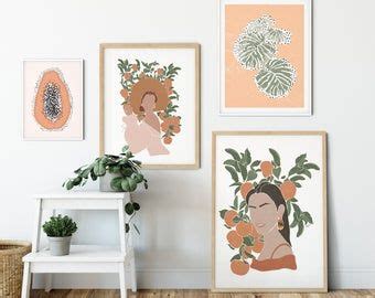 See more ideas about orange walls, interior, interior design. Burnt Orange Wall Art Boho Bedroom Decor Gallery Wall Set ...