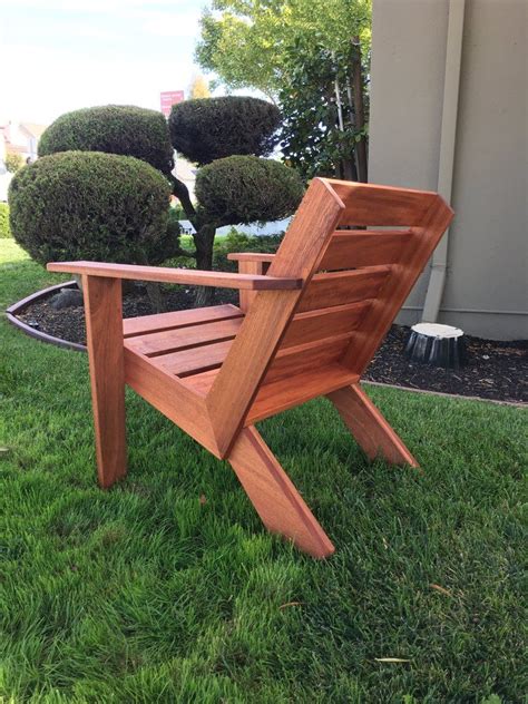 The straight lines create harmony and this woodworking project was about lounge chair plans. Modern Adirondack Chair — Noble Bear Furniture And Home ...