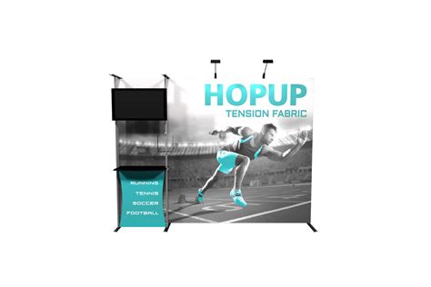 10ft Hop Up Kit 03 front view | Trade show display, Fabric display, Display