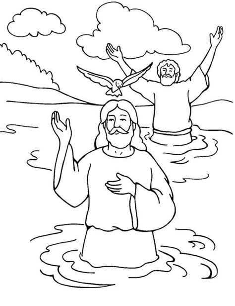 Use the baptism of jesus coloring page as a fun activity for your next children s sermon. God Jesus Coloring Pages Free