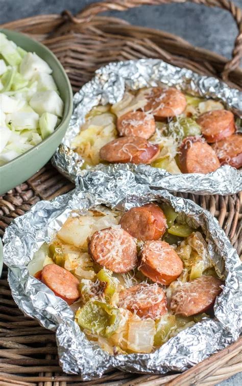 They are just so darn simple to put together with practically no clean up. Keto Sausage and Cabbage Foil Packs | Maebells | Easy meals, Keto recipes easy, Foil pack meals