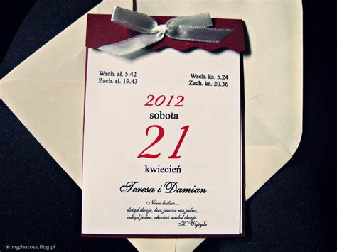 Od 6 stycznia 2019 r. zaproszenie ślubne jak kartka z kalendarza :) - Fotoblog ...