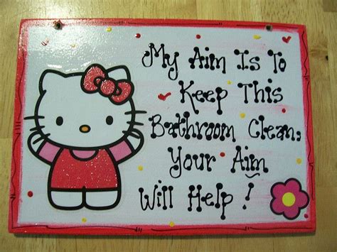 A hello kitty bedroom is one of the cutest bedroom decorating themes among girls of all ages. hello kitty sanrio cat kitten cute bathroom decor funny ...