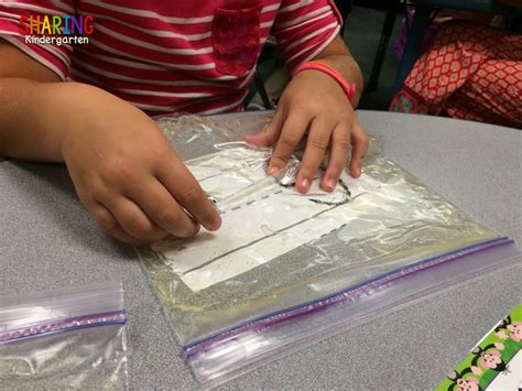 Put clear hair gel in a thick plastic baggie. Hair Gel Sensory Bag - Sharing Kindergarten | How to ...