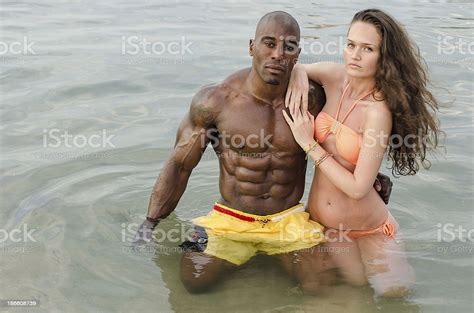 Maybe you would like to learn more about one of these? Fit Couple On The Beachblack Man And White Woman Stock ...